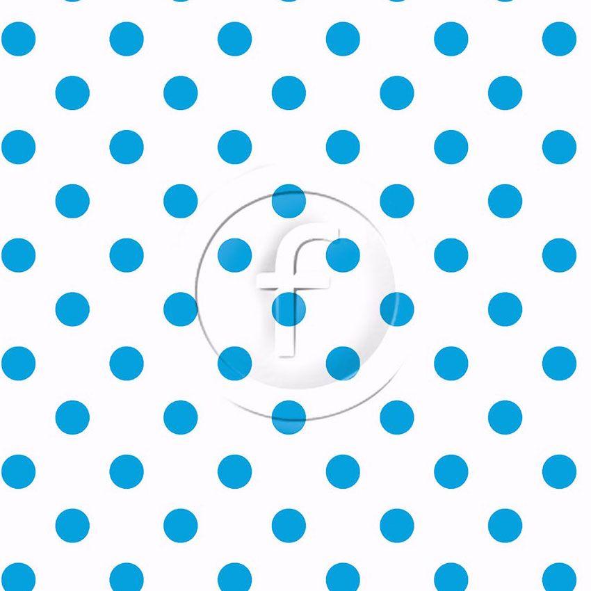Polka Dot 20Mm Turquoise White, Spotted, Fluorescent Printed Stretch Fabric