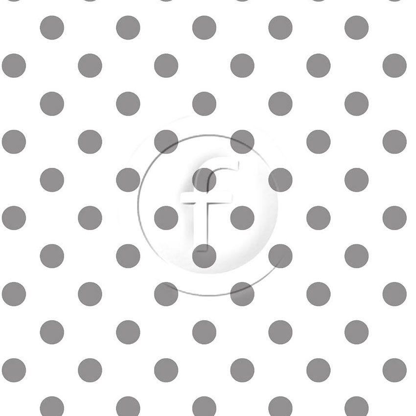 Polka Dot Grey On White 20Mm, Spotted Printed Stretch Fabric