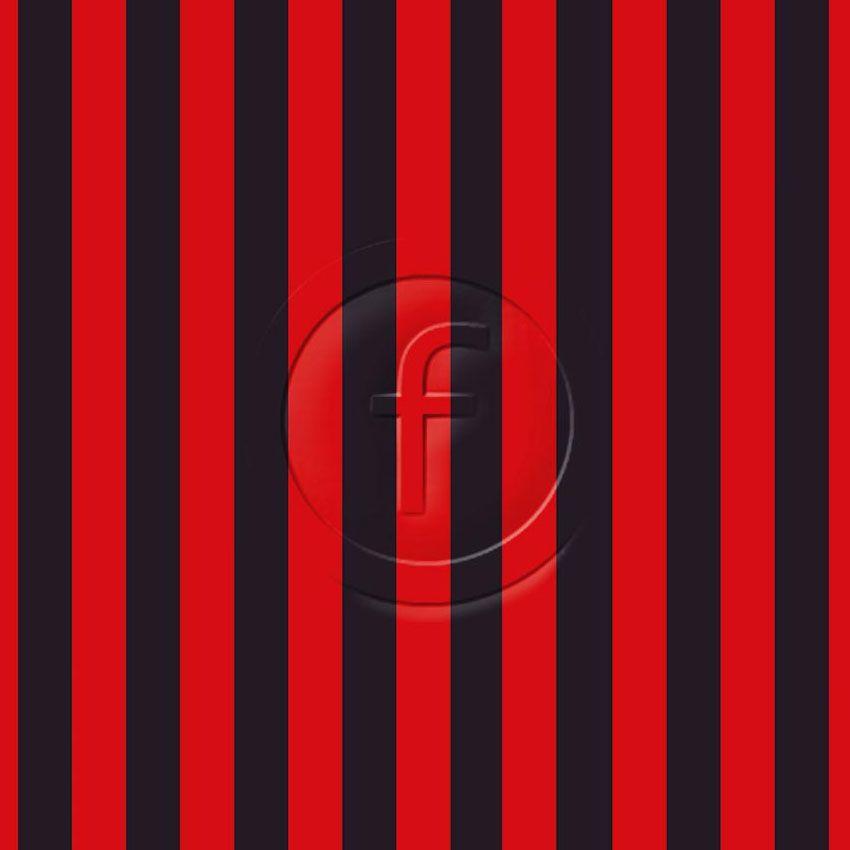 22mm Wide Red & Black Striped Printed Stretch Fabric