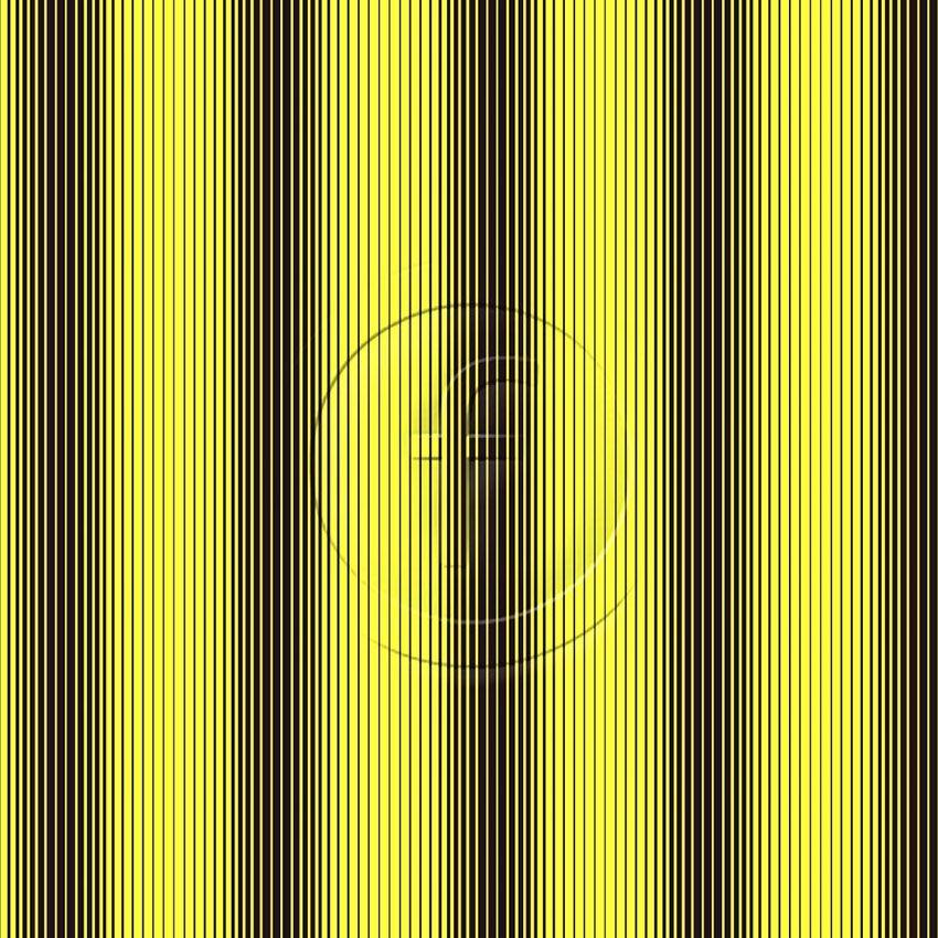 Optical Stripe Yellow, Striped Printed Stretch Fabric