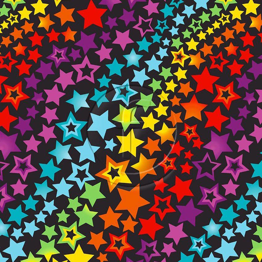 Rainbow Star, Starred Scalable Stretch Fabric: Multicolour