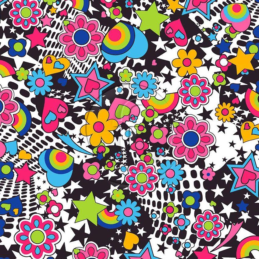Flower Power - Colourme - Patterned Custom Coloured & Scalable Stretch Fabric
