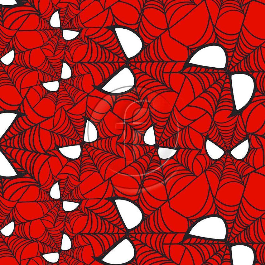 Spidey Black Red, Cartoon, Halloween Scalable Stretch Fabric