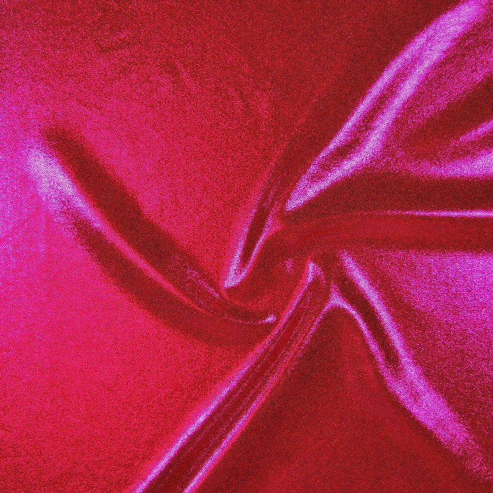 Pomengranate Foil Effect Shine Stretch Fabric