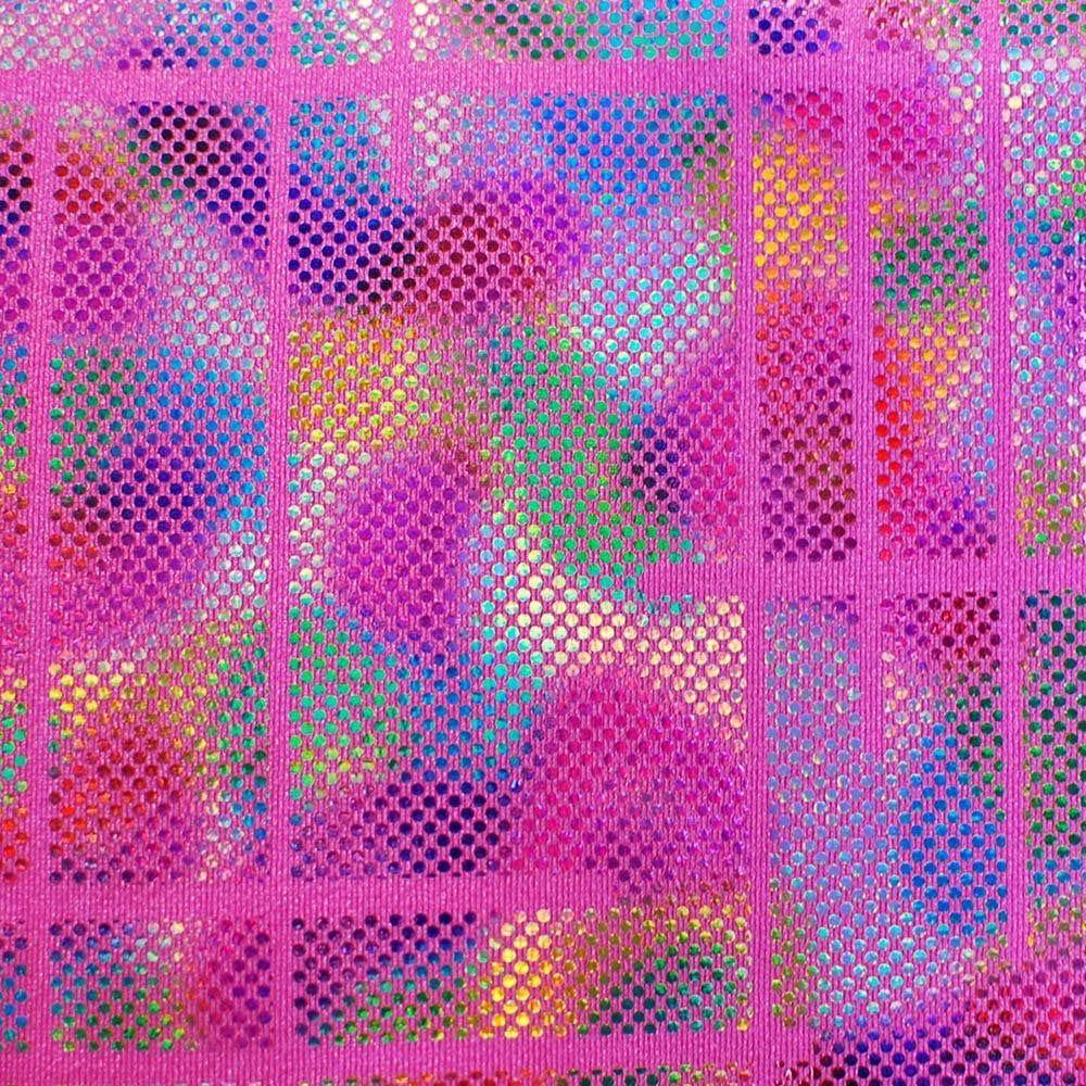 Rave Pink - Fancy Foiled Stretch Fabric
