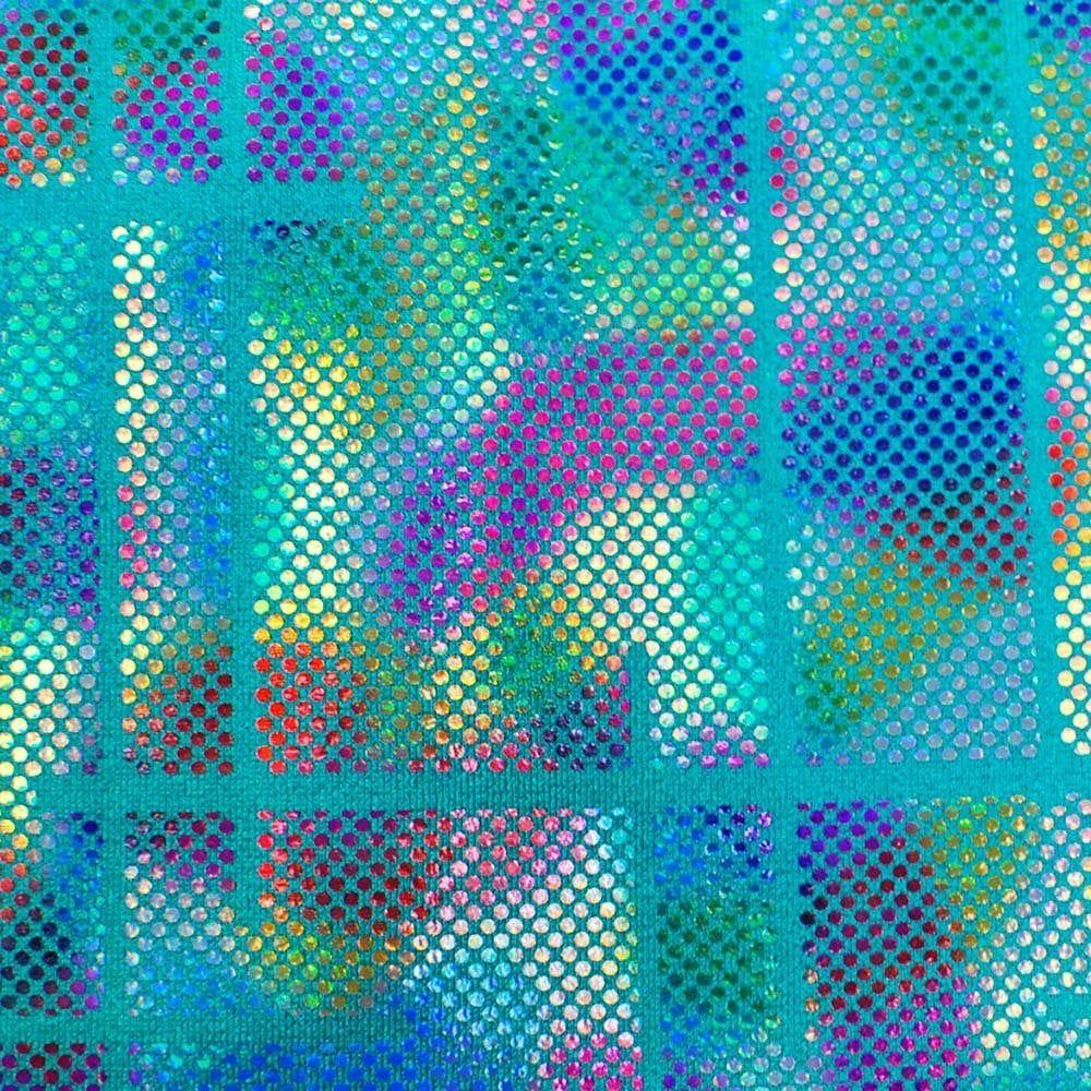 Rave Jade - Fancy Foiled Stretch Fabric
