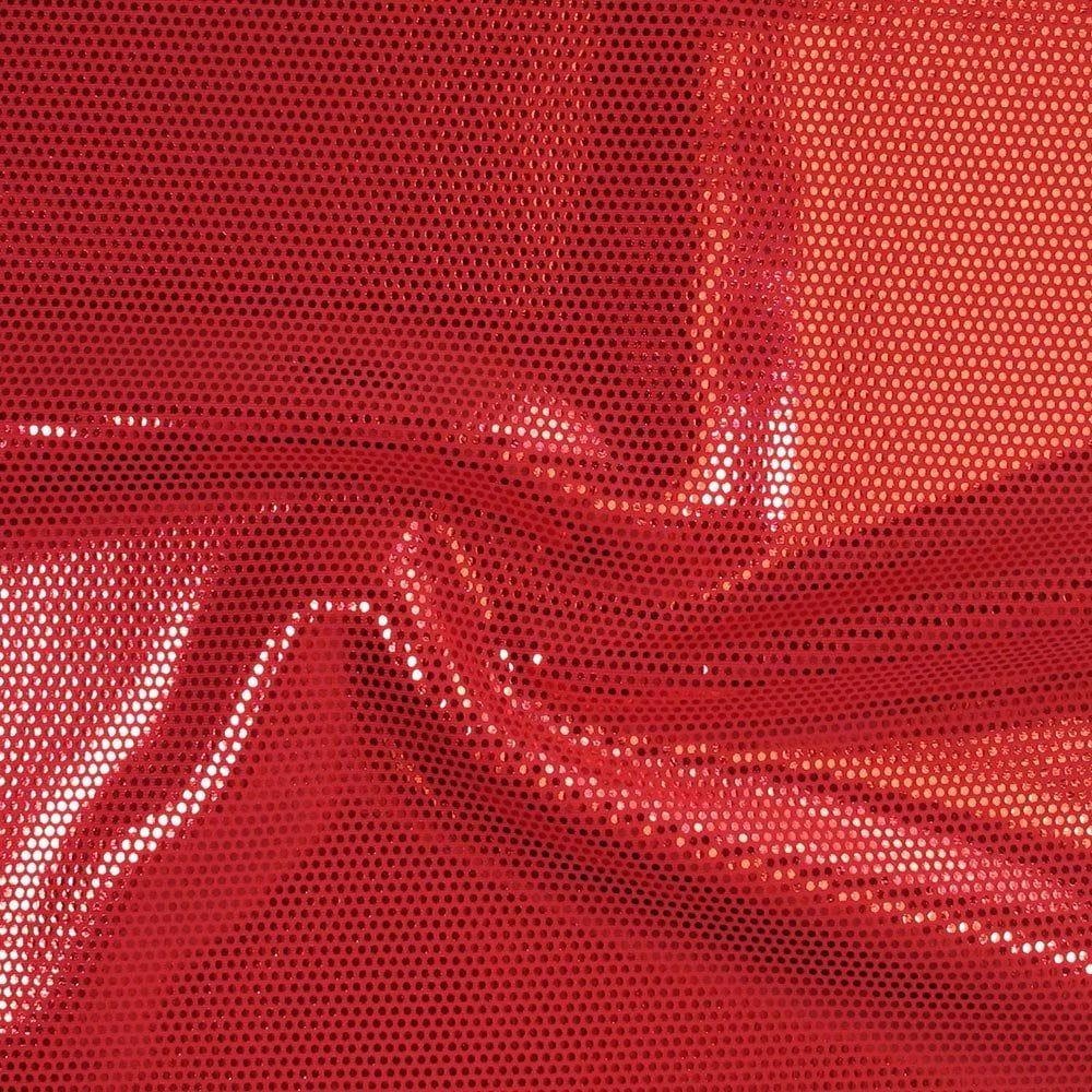Mz 1002 Red Zitto Foil On Red Matt Nylon Stretch Lycra