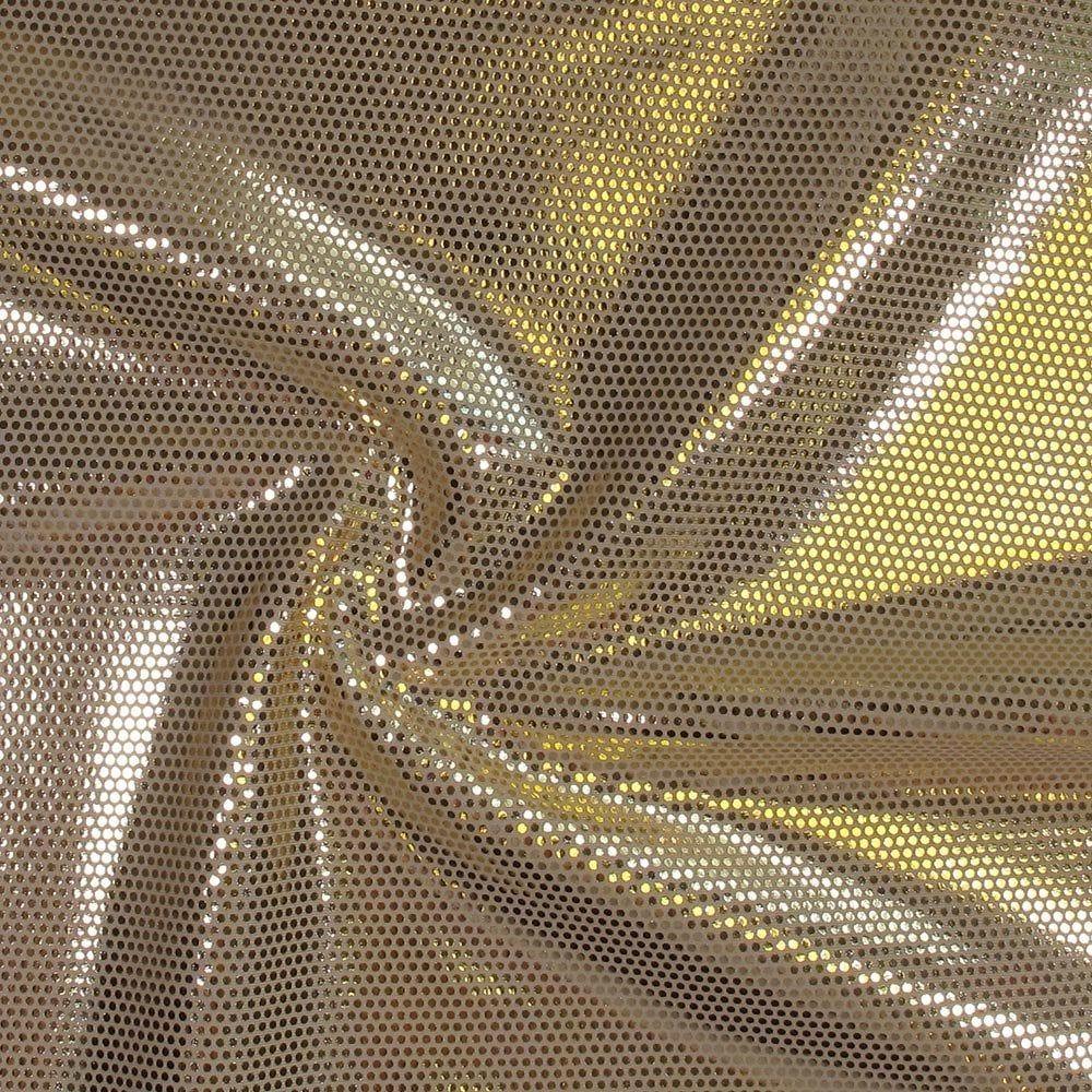 Mz 1024 Gold Zitto Foil On Nudo Matt Nylon Stretch Lycra 