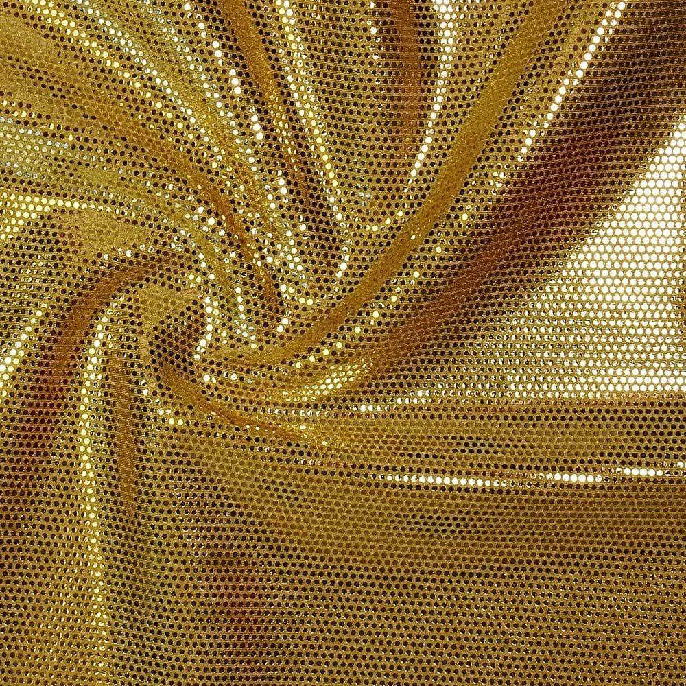 Mz 1023 Gold Zitto Foil On Gold Shiny Nylon Stretch Lycra
