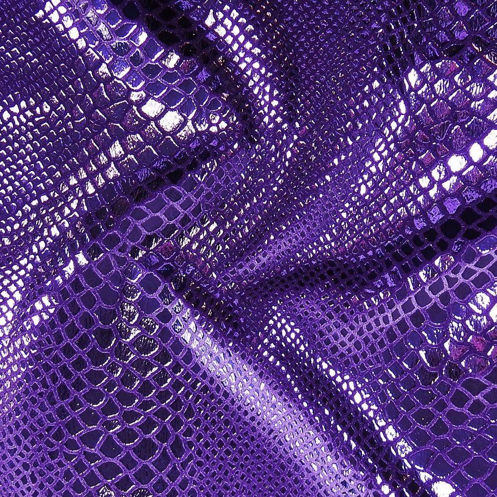 Purple Snake On Grape Smooth Stretch Velvet