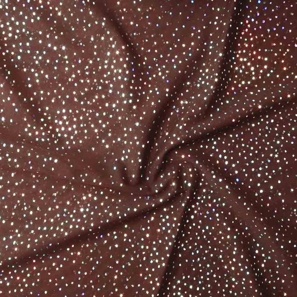 Silver Hologram Twinkle Foil On Alicante Stretch Net, Coco