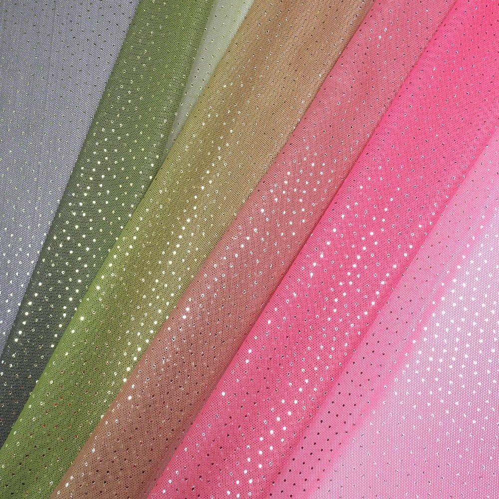3 Mirror Shading Olive Green Pink On Glint - Printed Foiled Net