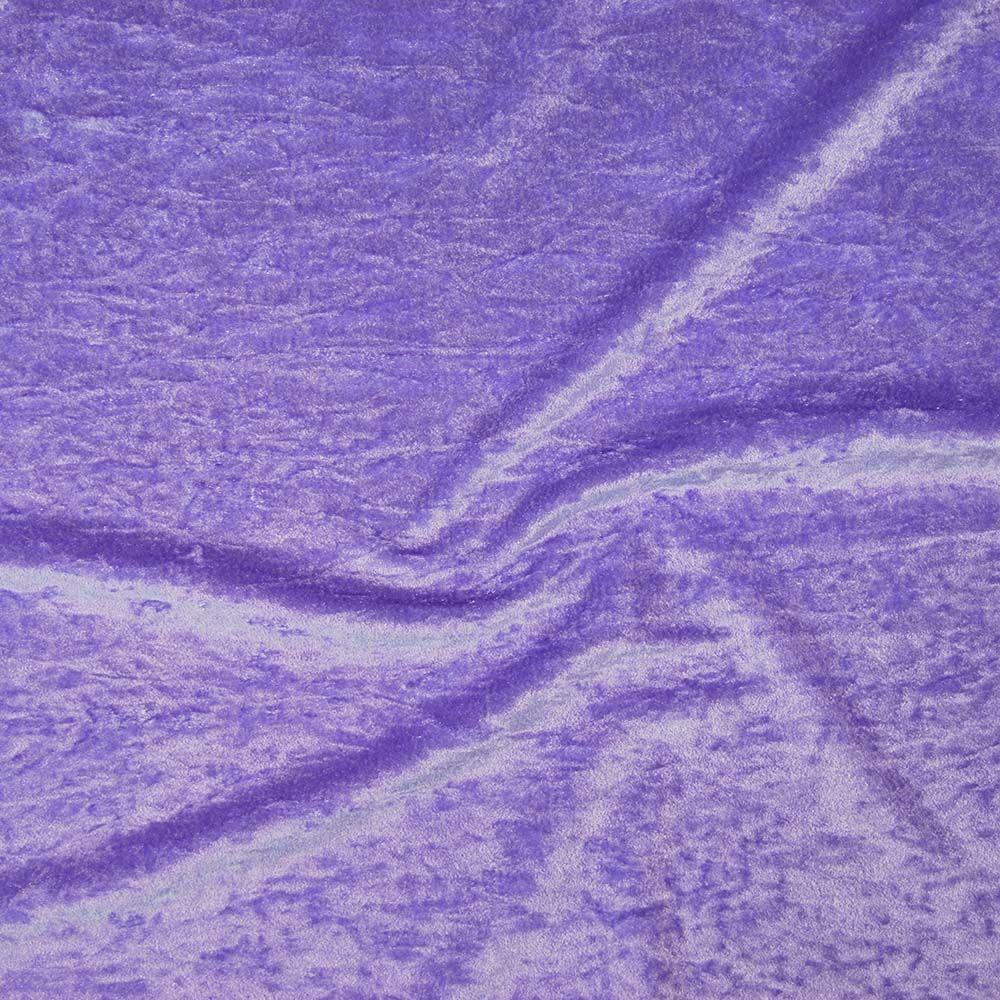 Lilac Crushed Stretch Velvet - Custom Foiled