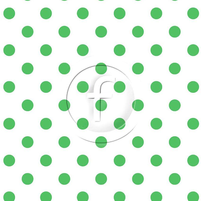 Polka Dot 20Mm Flo Green White - Printed Fabric