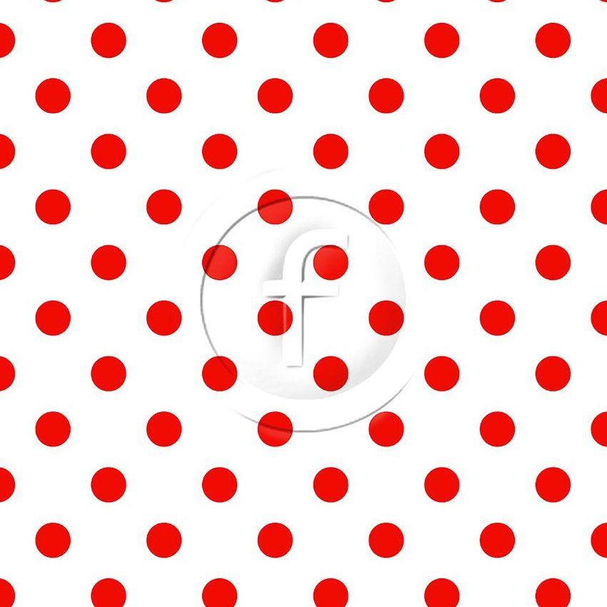 Polka Dot 20Mm Red On White - Printed Fabric