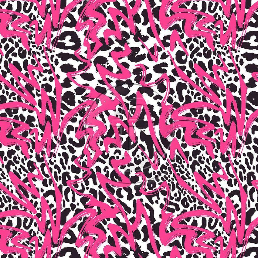 Animal Graffiti Pink - Printed Fabric