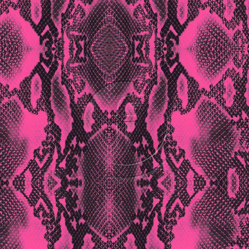 Reptile Skin Fluorescent Pink, Animal Printed Stretch Fabric