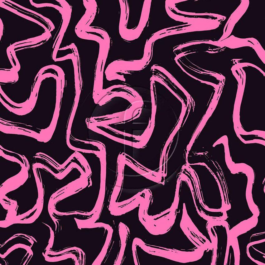 Wiggle Pink - Printed Fabric