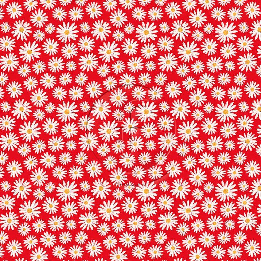 Fluorescent Thrive Red - Printed Fabric