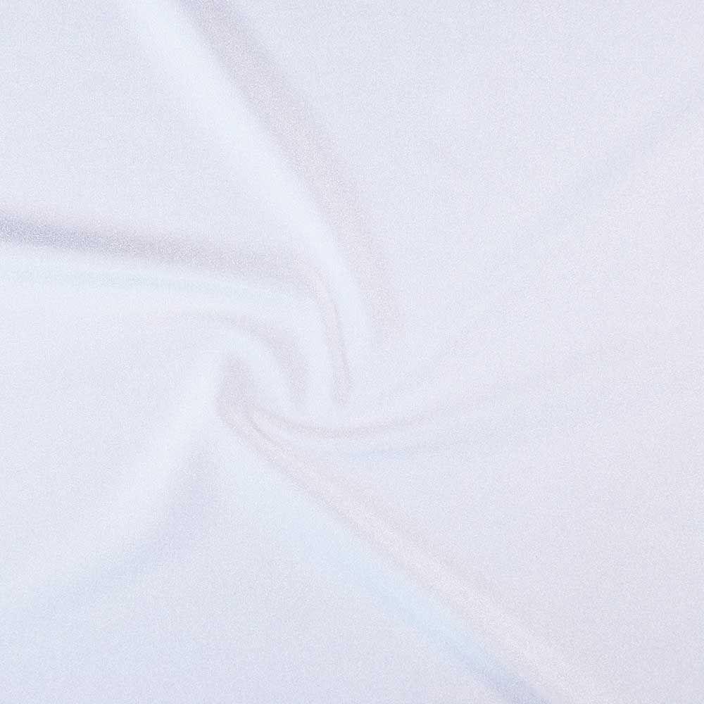White Shiny Nylon Stretch Lycra - Custom Foiled