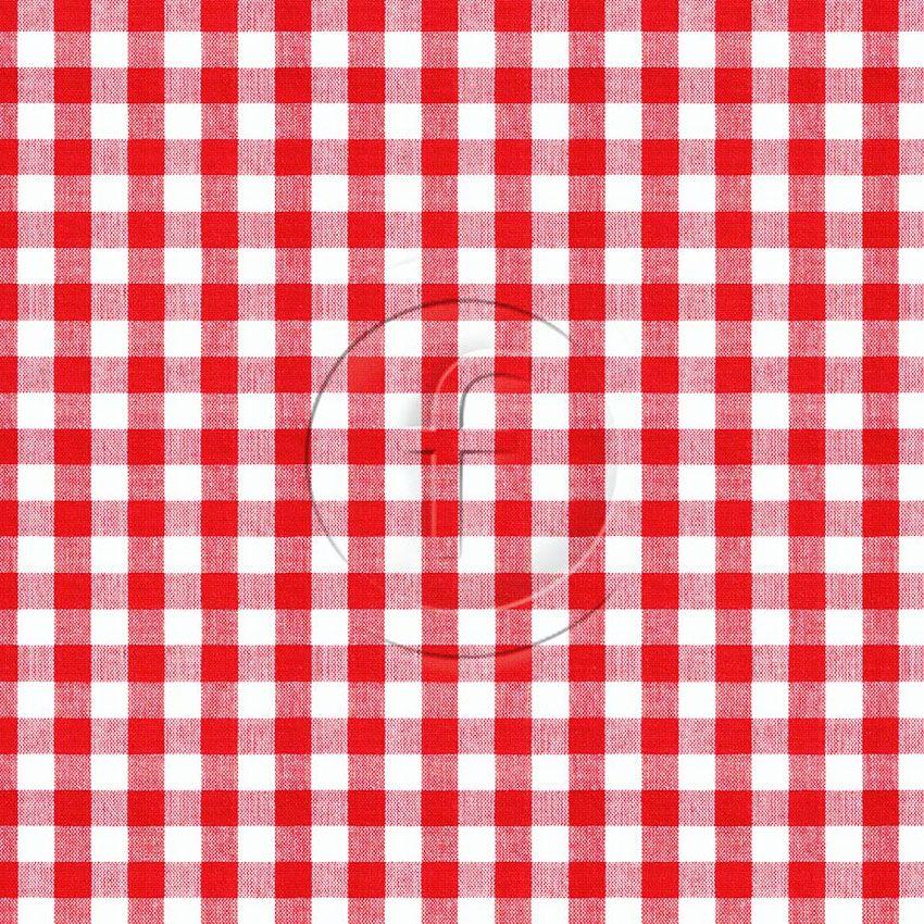 Gingham Red - Printed Fabric