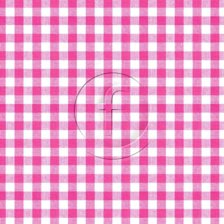 Gingham Pink - Printed Fabric