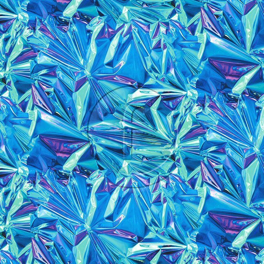 Party Wrapping Aqua, Textured Printed Stretch Fabric: Blue