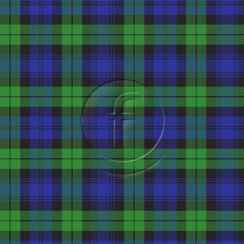 Black Watch, Checked Printed Stretch Fabric