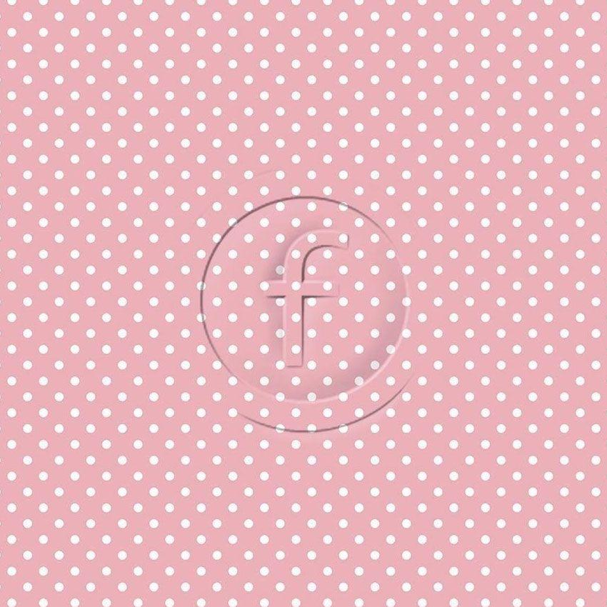 Pea Dot 5Mm White Baby Pink - Printed Fabric