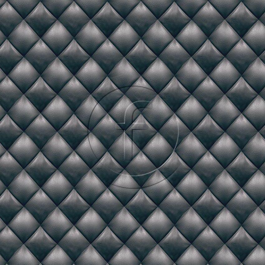 Quilted Leather Grey - Printed Fabric