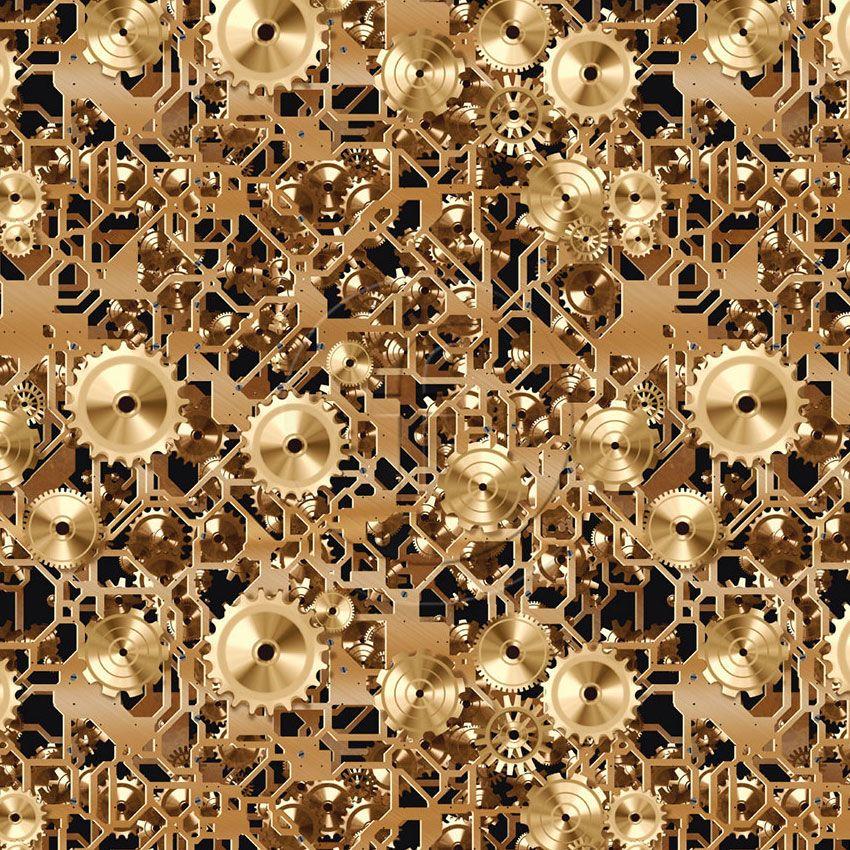 Clockwork Gold - Printed Fabric