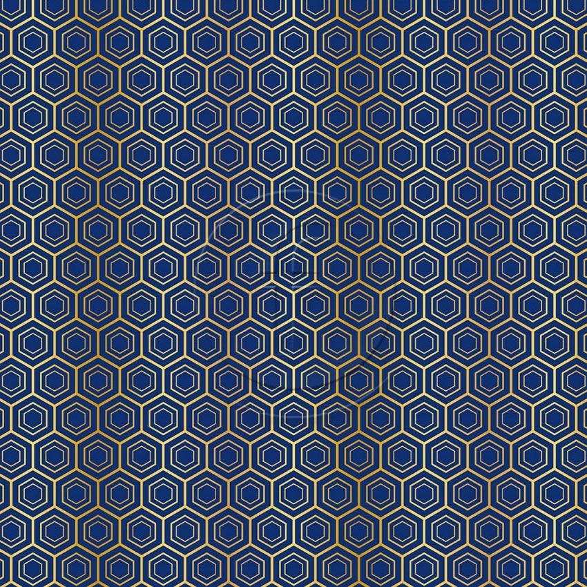 Honeycomb Navy - Printed Fabric