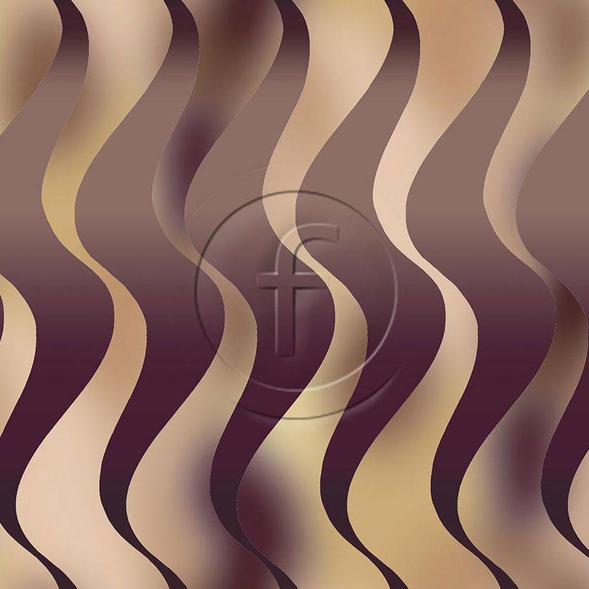 Spectral Flame Autumn, Vintage Retro Scalable Stretch Fabric: Brown/Neutral