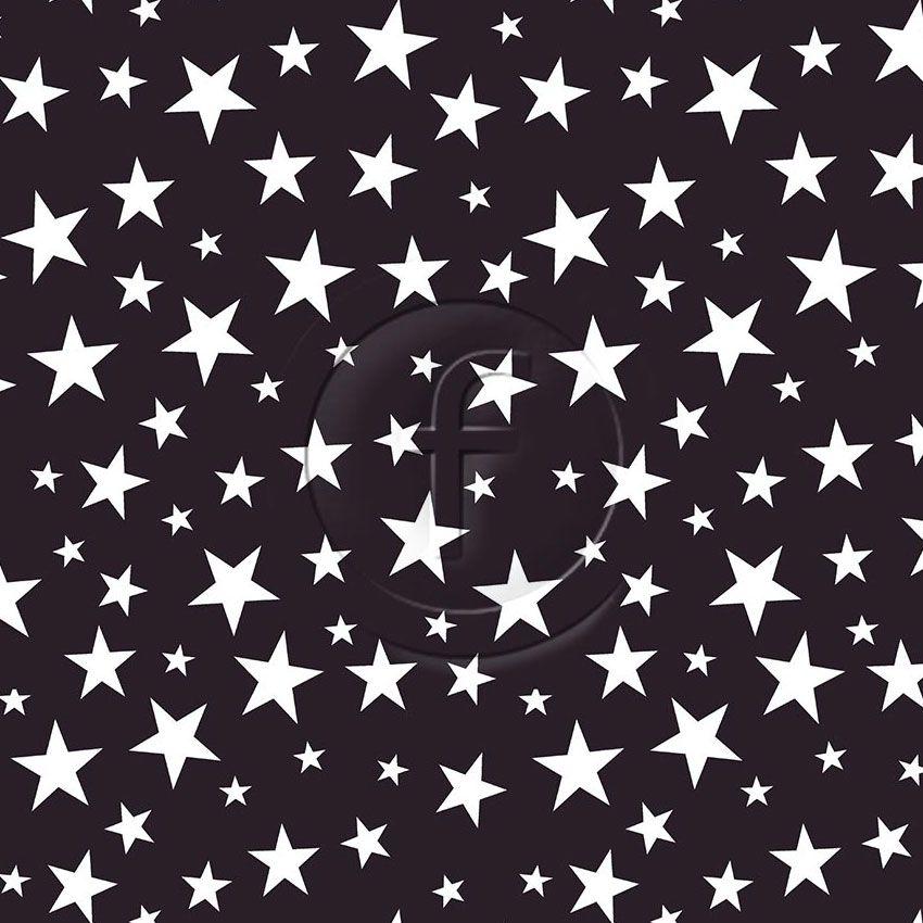 Stars Multi White Black - Printed Fabric