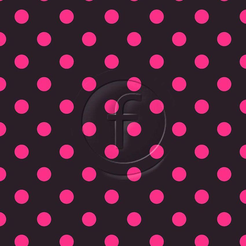 Polka Dot 20Mm Pink Black - Printed Fabric