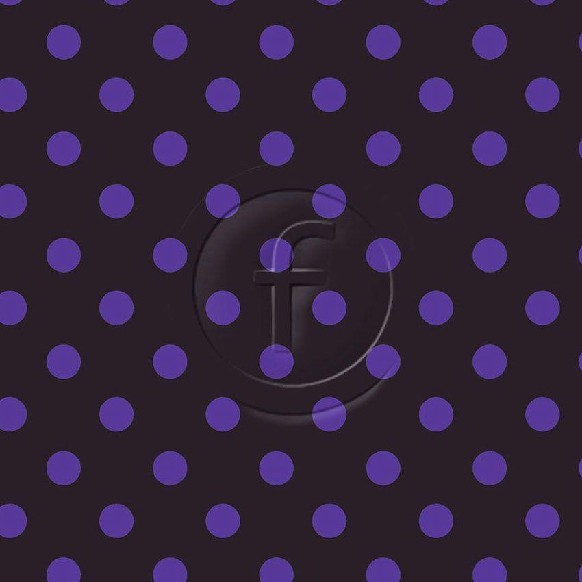 Polka Dot 20Mm Purple Black - Printed Fabric