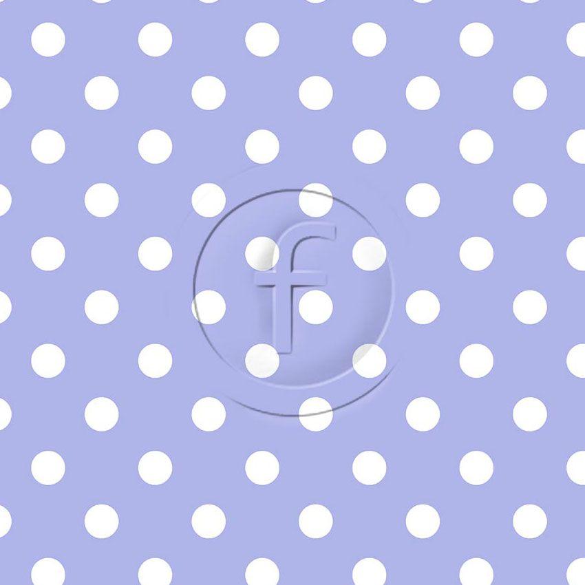 Polka Dot White Lilac 20Mm Diametere - Printed Fabric