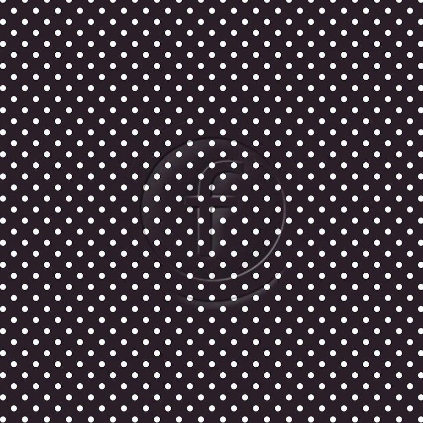 Pea Dot 5Mm White Black - Printed Fabric